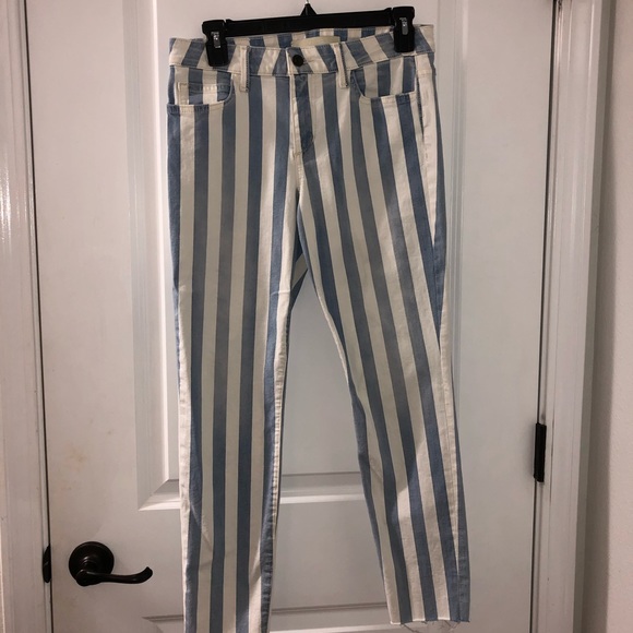 🔥RARE🔥 Joe’s jeans blue white strip skinny jeans - Picture 2 of 6